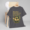 “Lit With a Chance of Snacks” – Weather Cloud T-Shirt
